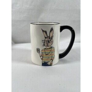 New Hipster Animal Coffee Mug Rabbit Stoneware 518ml 17.5 oz